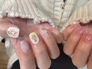 デューネイルスタジオ(dew nail studio)/クリスマスアシンメトリー