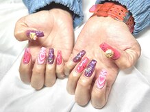 ヤシネイル(Yashi Nail)/チップ長出し ハートネイル