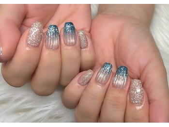 ネイルアンドアイラッシュスタジオ シュシュ(chouchou)/きらきら夏バカラ・ラメ