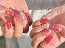 夏★タイダイ柄ネイル