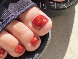 キラキラフットネイル