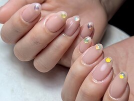先端ハートホロネイル