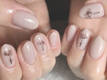 ベビークロス(BABY CROSS)/お花　ワンカラー　春ネイル