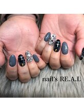 ネイルズリアル 倉敷(nail's RE.A.L)/チェックネイル