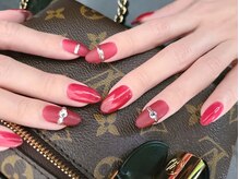 ネイルマジック 仙台一番町店(NAIL MAJIC)/赤ネイル/マット×リングネイル