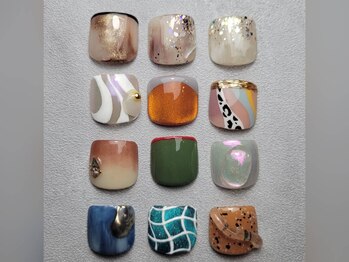 エムユーファイブネイル(MU5-nail)/【フット】4本アート☆ケア込