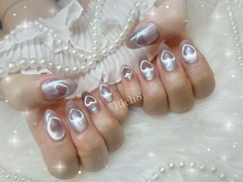 ネイルアンドまつげエクステ リッチエイト 原宿店(Rich8)/ハートマグネットネイル