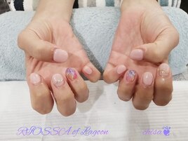 リングネイル×大理石ネイル