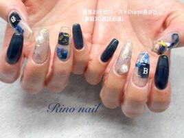 野球開催の春,推し活ネイル70324