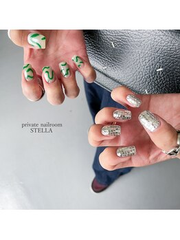 シルバー×グリーン