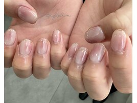 ～ちゅるん桃ネイル～