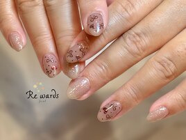 バレンタインネイル