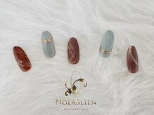 ノーラスリエン 銀座(NOLASLIEN)/ブラウン×ブルーネイル　東銀座