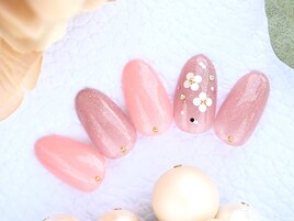 小花フラワー☆オフィスピンク