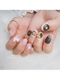 バレンタインネイル