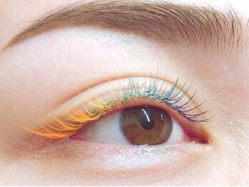 ミニョンアイラッシュデザインサロン　北花田店/色を楽しむ♪ブルー,ターコイズ,