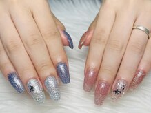 長さ出しシンプルネイル