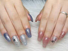 長さ出しシンプルネイル