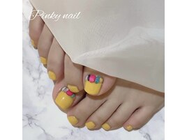 フットネイル×カラフルストーン