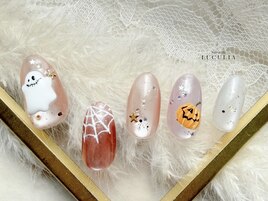 ハロウィンネイル★おばけアート
