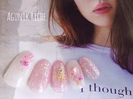 【押し花ネイル】