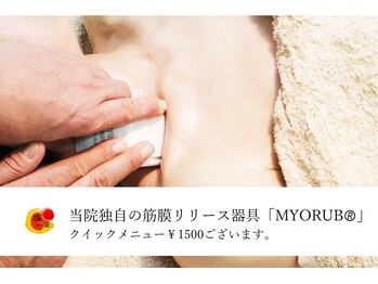 塩釜鍼灸治療室/独自の筋膜リリース器具MYORUB