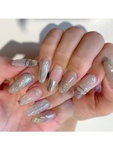 グラマラス アンジェアイ 荻窪店(glamourous ange eye)/大理石ネイル