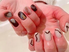 バレンタインネイル