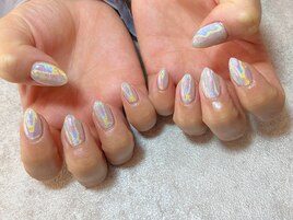 オーロラネイル　ミラーネイル