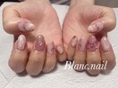 ピンク大理石ネイル