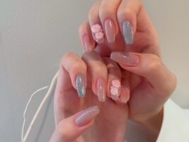 マグネットネイル/薔薇ネイル