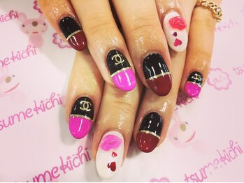 ネイルサロン 爪吉/ブランドロゴ×リップがセクシー