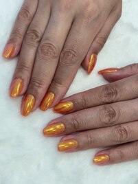 夏ネイル オーロラパウダー
