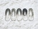 キラキラブルーマグネットネイル