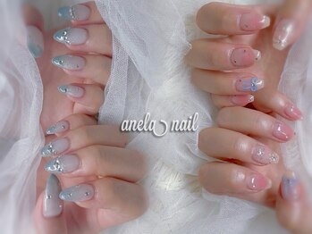 アネラネイル(anela nail)の写真/【写真：デザインフリー◇ご新規様¥7,680】定額で持ち込みデザインも可能◎かわいいパーツ&カラーも豊富☆