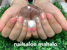 マハロ(mahalo)/押し花ネイル