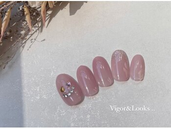 ヴィガー アンド ルックス 白金 目黒(Vigor&Looks)/シンプル　ストーン　顔　ピンク