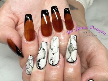 アン ジョーヌドラゴ/【自爪ネイル】大理石ネイル