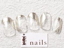 アイネイルズ 梅田店(I nails)/うねうねミラーニュアンス￥8200