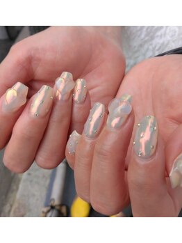 モーダアッカ(moda acca)/オレンジオーロラネイル