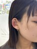 【snsで話題☆耳ツボジュエリー (定額デザイン10粒)】+ 似合わせまつ毛パーマ