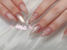 ハロ(Halo)の雰囲気（チップ&スカルプ長さ出しはお任せください★持ち込みデザイン可）