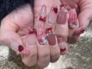 ツィードネイル×リボンネイル