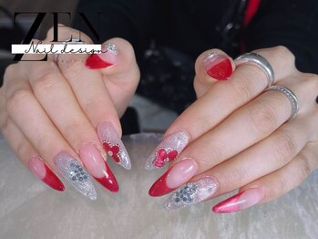 ゼン ネイル デザイン 池袋(ZEN NAIL DESIGN)/長さだしやり放題×つけ放題