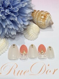 手描きレースネイル