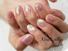 ネイルズアリー 立川店(Nails ally)/氷ネイル×うるうるネイル×春色