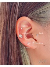 クリーム(Nail Atelier CREAM)/耳つぼジュエリー10粒☆