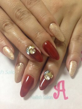 ネイリッシュサロン エー(Nailish Salon A)/2016秋ネイル/3Dストーンアート