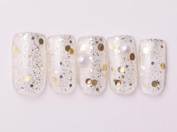 ジェミーネイル エビス(Jemiy nail ebisu)/キラキラパールホロ7480yen