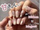 水光マグネット×シロップネイル
